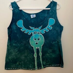 Grebe Batik Moose Tank Top